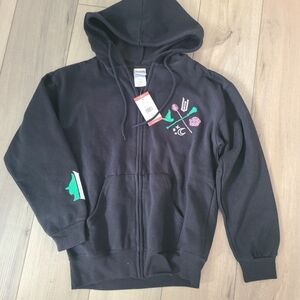 NWT embroidered Wicked Zip up Hoodie sz XS